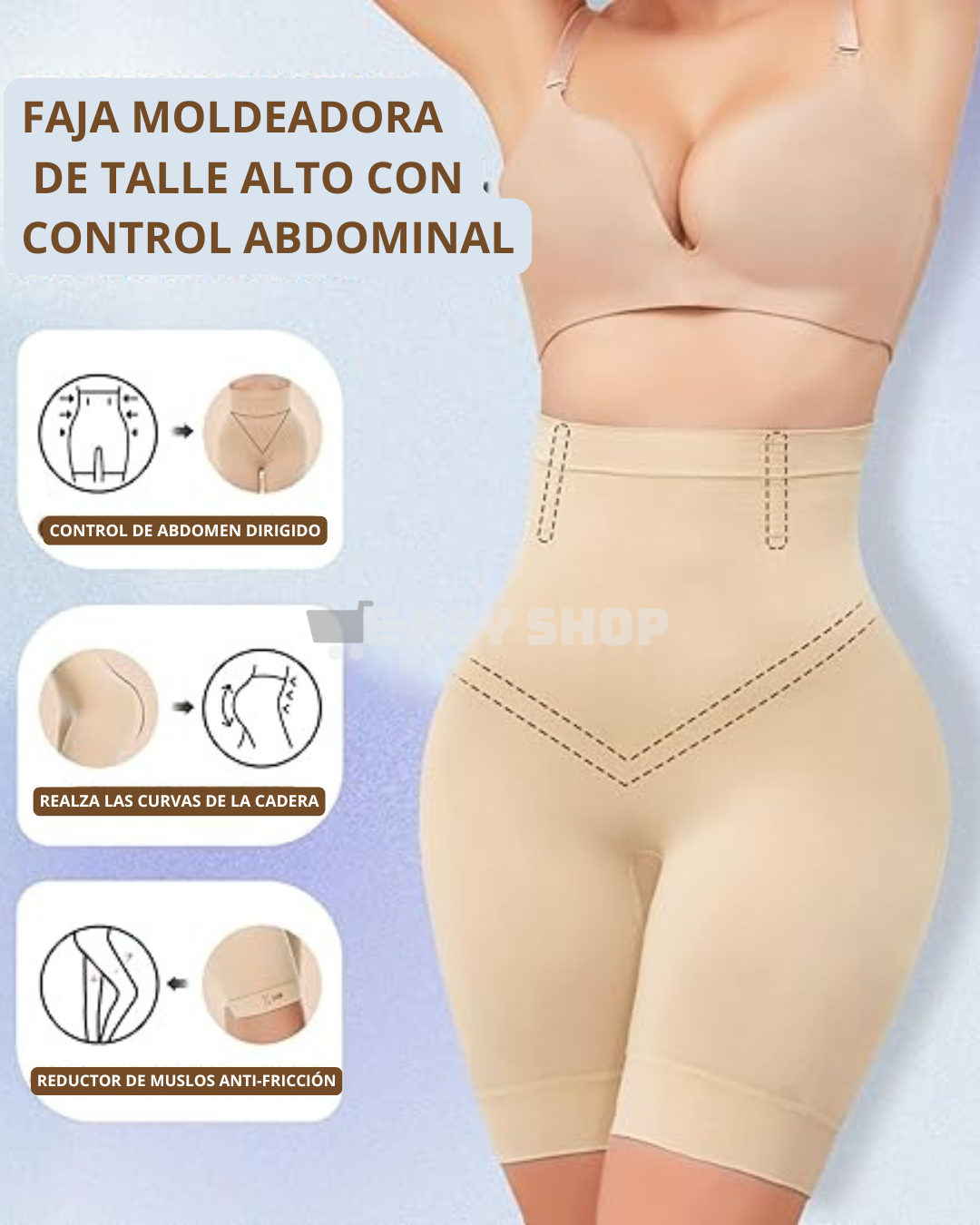 Short Faja Moldeadora de Cintura Alta | Invisible, Cómoda y Reafirmante