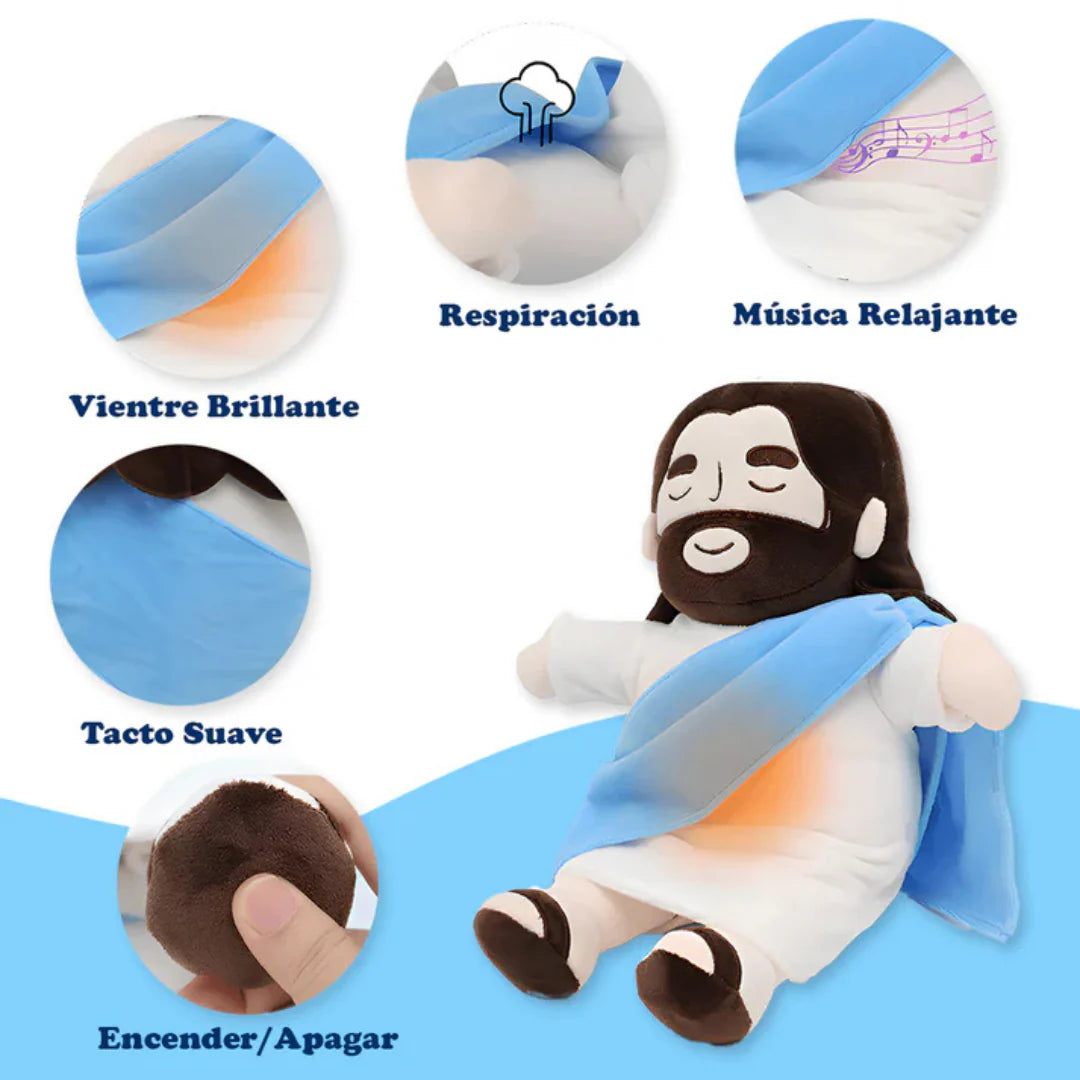 Peluche de Jesús, con sonidos y movimientos de respiración